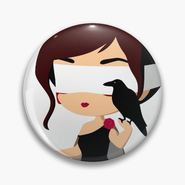 Item preview, Cute Gothic Chibi Vampire Princess with Raven - Kawaii Horror Art designed and sold by Lilith.3x313 Vault.