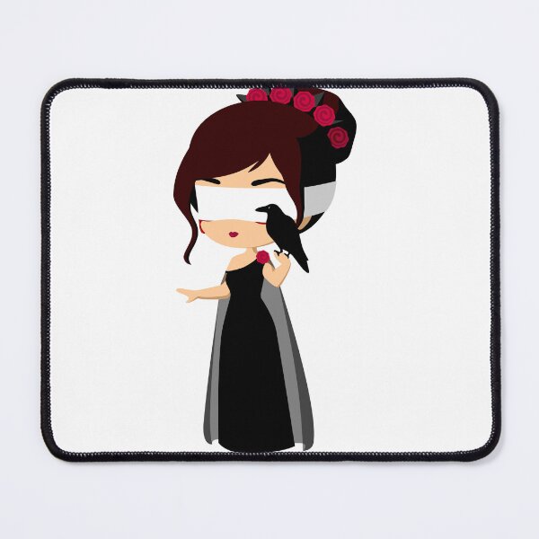 Item preview, Cute Gothic Chibi Vampire Princess with Raven - Kawaii Horror Art designed and sold by Lilith.3x313 Vault.