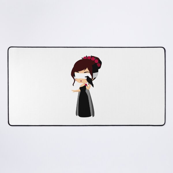 Item preview, Cute Gothic Chibi Vampire Princess with Raven - Kawaii Horror Art designed and sold by Lilith.3x313 Vault.