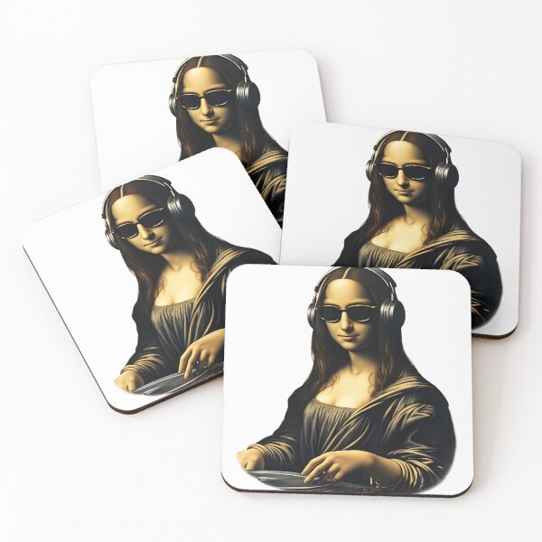 Item preview, Mona Lisa DJ Funny Music Parody Design | Classic Art Meets DJ Culture designed and sold by GarnerSupplyCo.