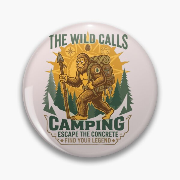 Item preview, The Wild Calls Bigfoot Camping Explorer Sasquatch Hiking Graphic designed and sold by BLUESKY11a.