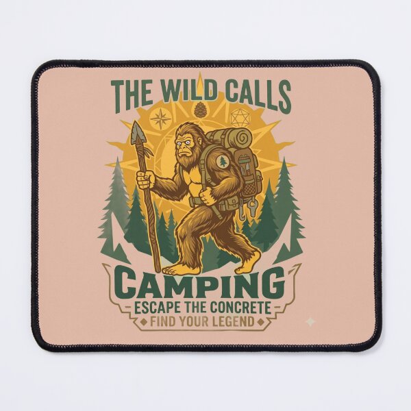 Item preview, The Wild Calls Bigfoot Camping Explorer Sasquatch Hiking Graphic designed and sold by BLUESKY11a.