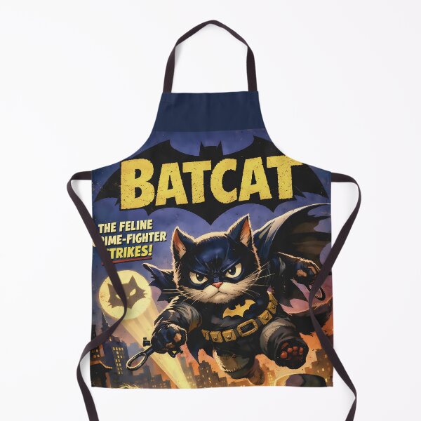Item preview, Batcat the crime fighting cat hero, vintage issue. designed and sold by Cathedral of Curiosity.