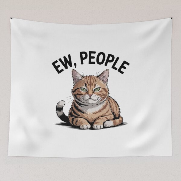 Item preview, Ew People Funny Cat Shirt | Introvert Cat Lover Design designed and sold by Cool-cat-art.