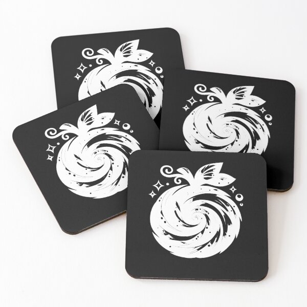 Item preview, Stylized black and white fruit with a swirl (negative ver) designed and sold by Moonshroomarts.