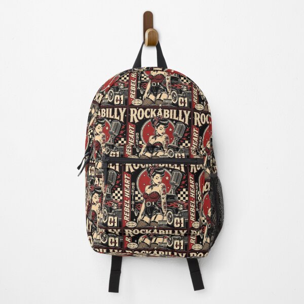 Item preview, Rockabilly Pin Up Queen Hot Rod Vintage Rock and Roll Design designed and sold by ObsidianUruk.