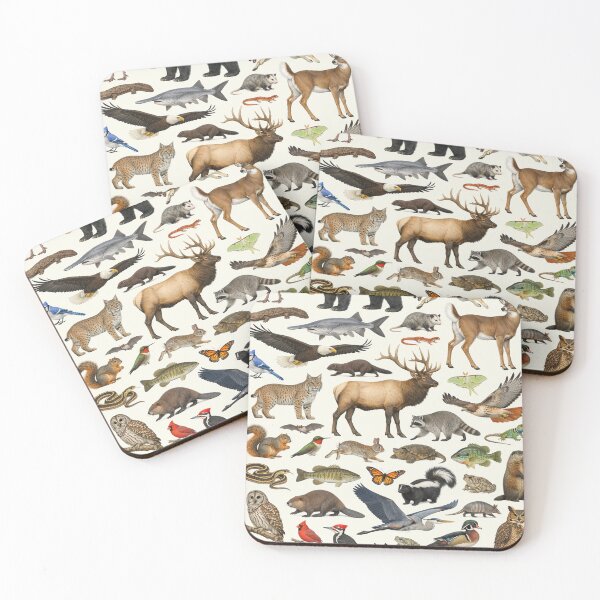 Item preview, Animals of Missouri Retro Style Identification Chart designed and sold by kakarikihill.