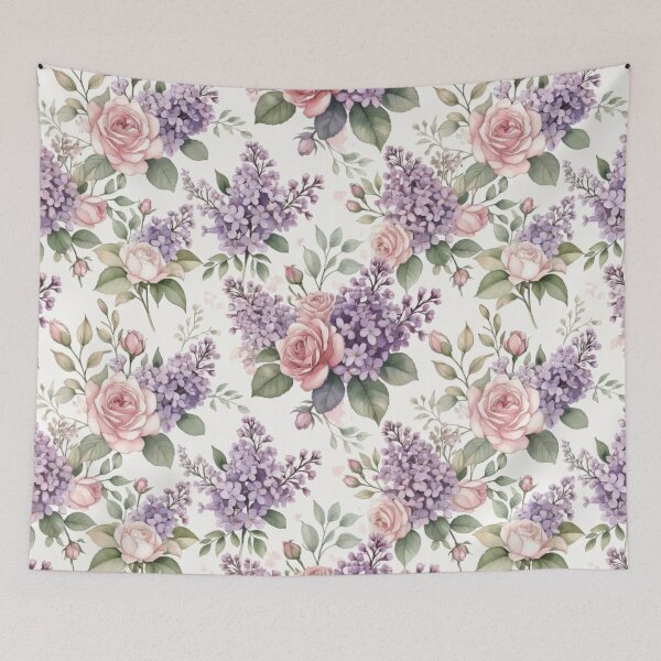 Item preview, Delicate Purple Lavender Floral Pattern designed and sold by IntelliMindDesigns.