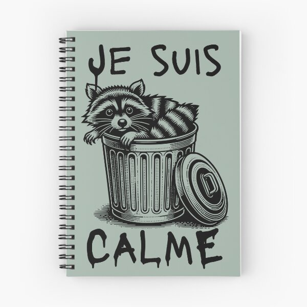 Item preview, Je suis calme raccoon  designed and sold by InkRiot Studios.