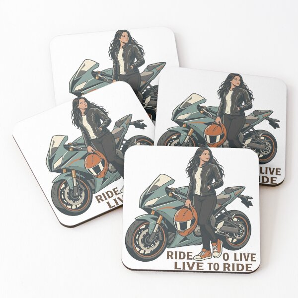 Item preview, Ride to Live, Live to Ride – Biker Girl Edition designed and sold by AVStudioS&S.