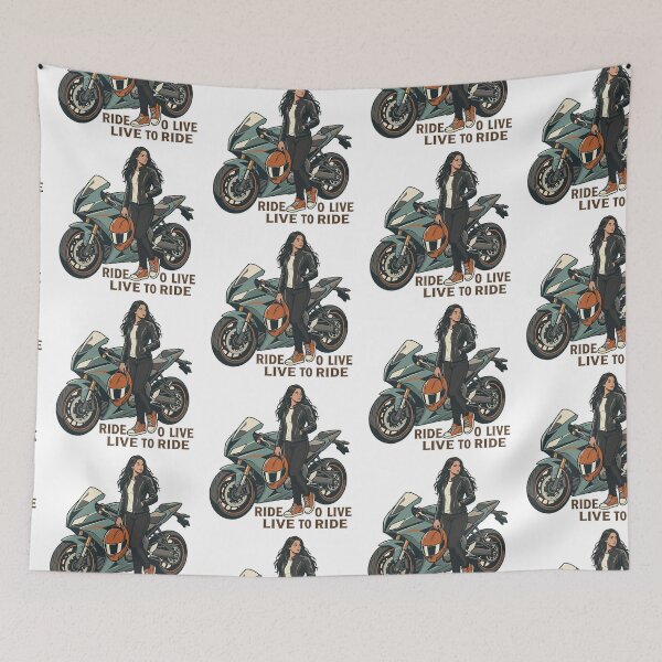 Item preview, Ride to Live, Live to Ride – Biker Girl Edition designed and sold by AVStudioS&S.
