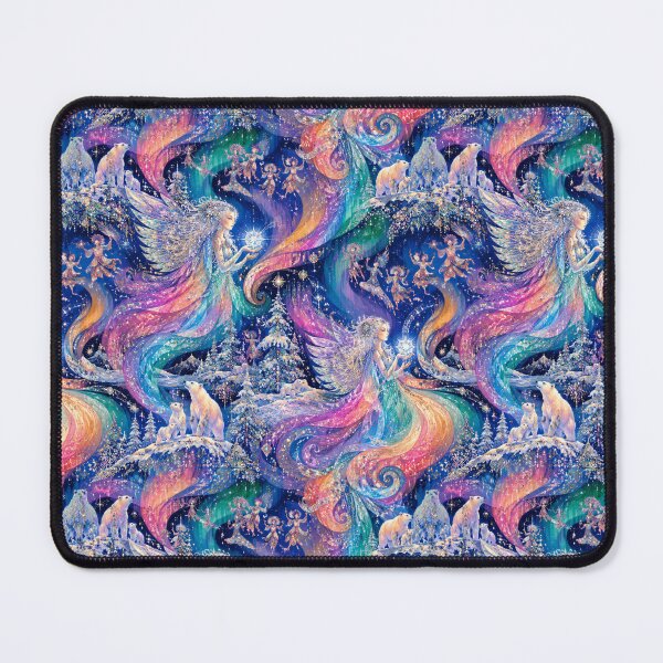 Item preview, The Aurora Fairy Seamless Pattern - Northern Lights Goddess, Art Nouveau Arctic Fantasy, Polar Bear Magic, Celestial Winter Repeat, Ethereal Borealis Dance, Fairycore Snow designed and sold by Natalia-Vlad.