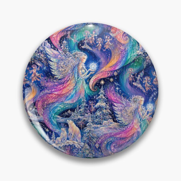 Item preview, The Aurora Fairy Seamless Pattern - Northern Lights Goddess, Art Nouveau Arctic Fantasy, Polar Bear Magic, Celestial Winter Repeat, Ethereal Borealis Dance, Fairycore Snow designed and sold by Natalia-Vlad.