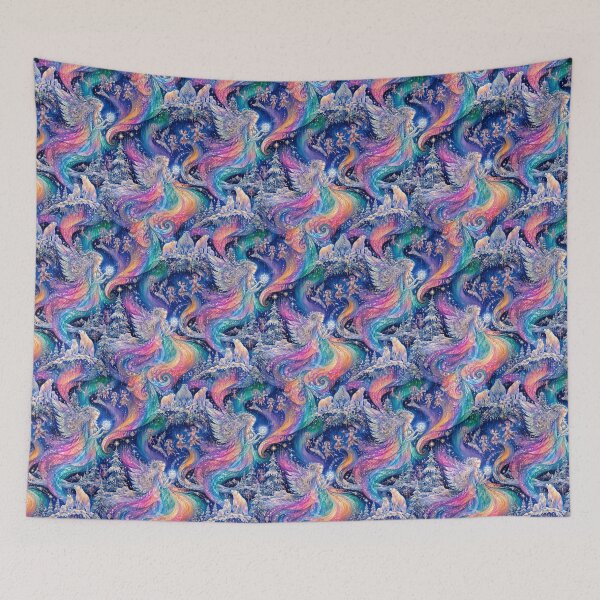 Item preview, The Aurora Fairy Seamless Pattern - Northern Lights Goddess, Art Nouveau Arctic Fantasy, Polar Bear Magic, Celestial Winter Repeat, Ethereal Borealis Dance, Fairycore Snow designed and sold by Natalia-Vlad.