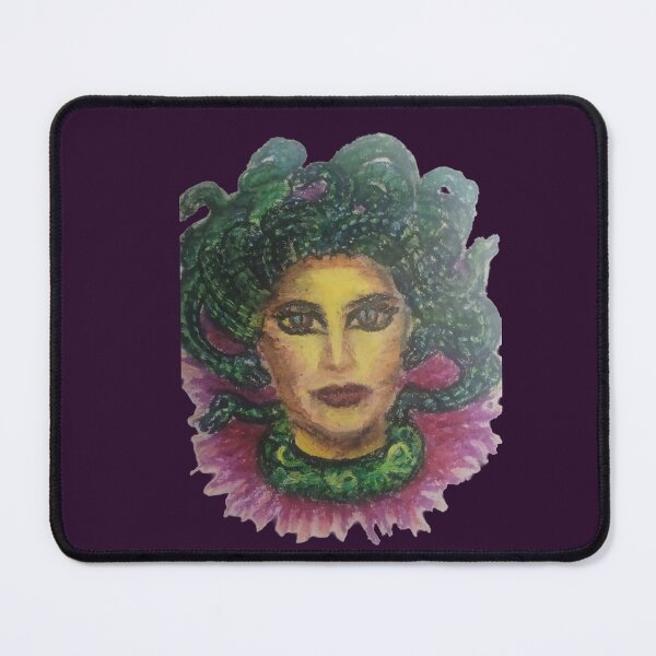Item preview, Medusa and braids of snakes pastel portrait dark art designed and sold by Shukasya-Arts.