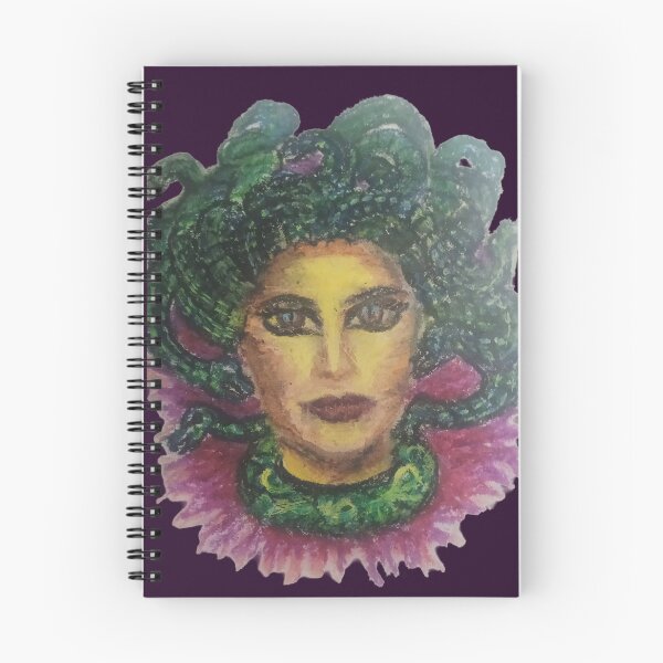 Item preview, Medusa and braids of snakes pastel portrait dark art designed and sold by Shukasya-Arts.