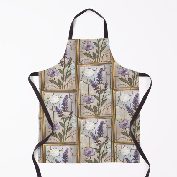 Item preview, Elegant Pearl Lavender Floral Stained Glass designed and sold by BriSher.