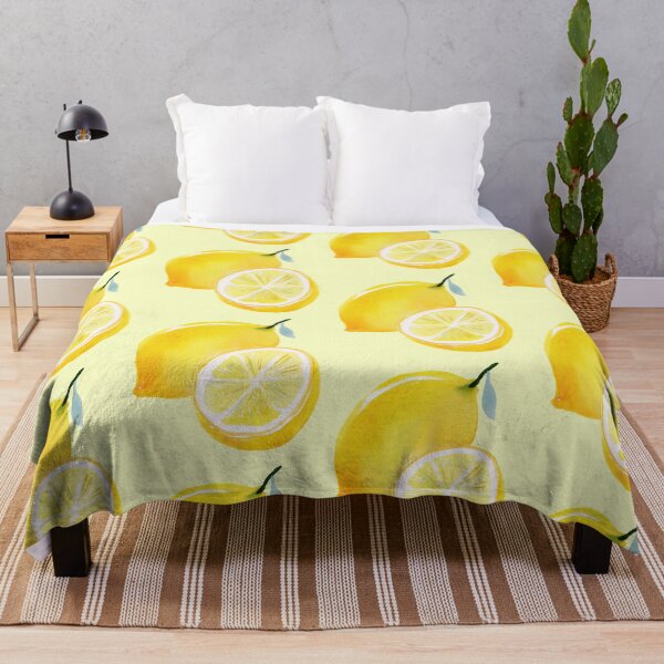 Item preview, Two Lemons with Half Lemon and Leaf – Watercolor Citrus Illustration designed and sold by EmeraldeaArt.