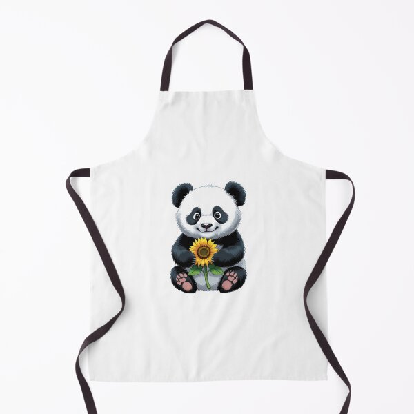 Item preview, Cute baby panda holding a sunflower designed and sold by kidoramagic.