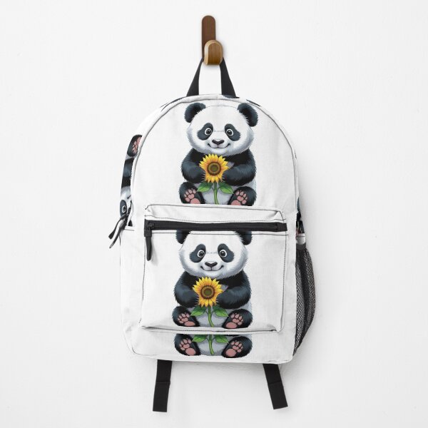Item preview, Cute baby panda holding a sunflower designed and sold by kidoramagic.
