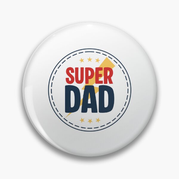 Item preview, Super Dad Circular Design with Stars & Lightning Bolt designed and sold by jeweleddesigns.