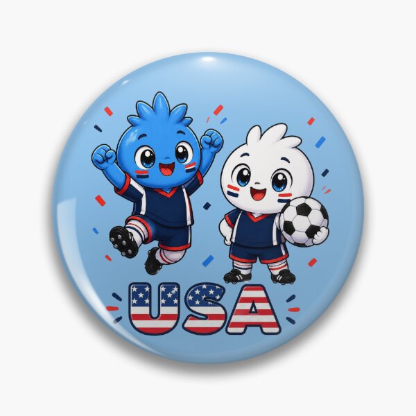 Artikelvorschau, Fußball-Maskottchen USA – fröhliche Teamfreunde entworfen und verkauft von World-of-Magic.
