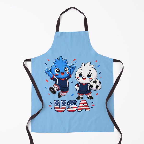 Item preview, USA soccer mascot – cheerful teammates designed and sold by World-of-Magic.