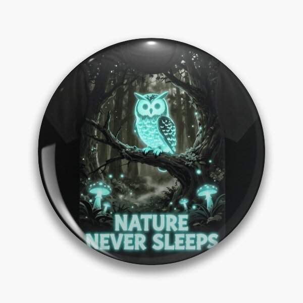 Artikelvorschau, Nature Never Sleeps Glowing Owl Forest Neon Nature Design entworfen und verkauft von DervoTeck2767.