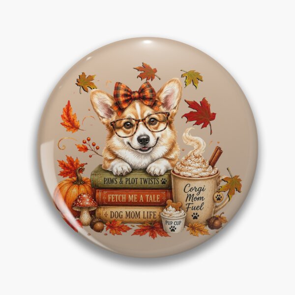 Item preview, Cozy Autumn Corgi Mom Dog Book Lover designed and sold by tamdevo1.