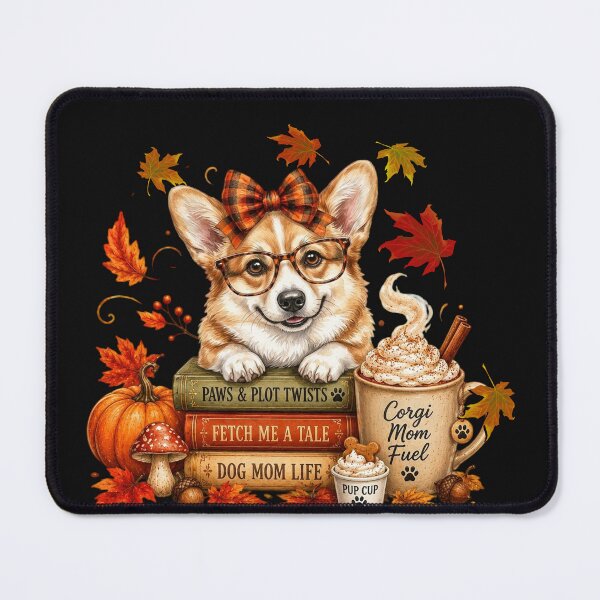 Item preview, Cozy Autumn Corgi Mom Dog Book Lover designed and sold by tamdevo1.