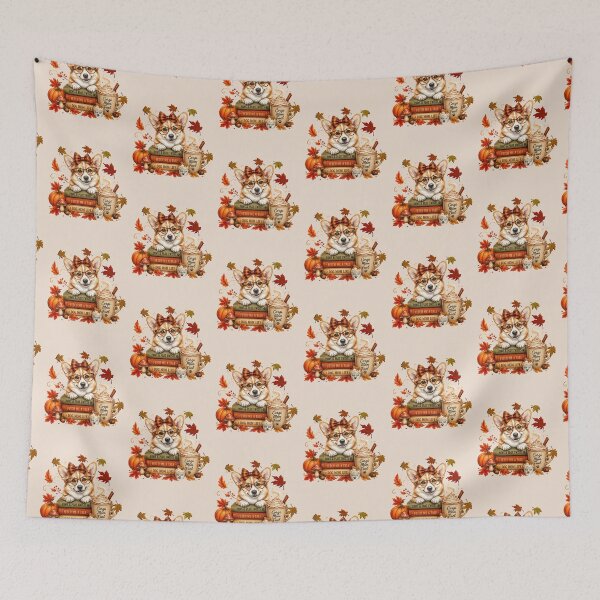Item preview, Cozy Autumn Corgi Mom Dog Book Lover designed and sold by tamdevo1.
