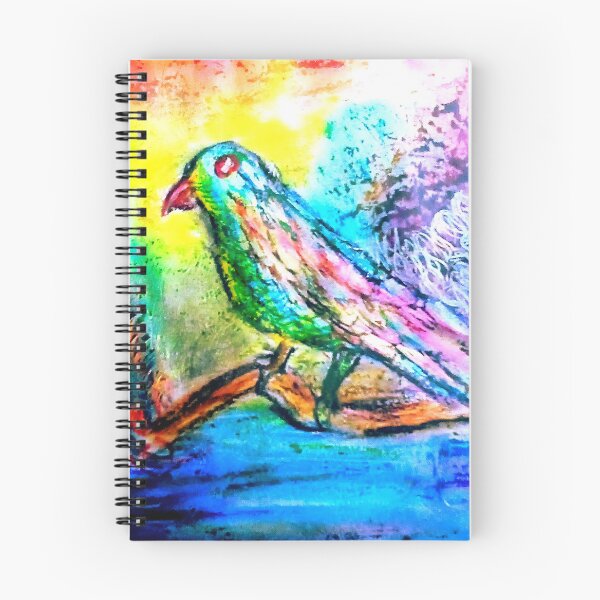 Item preview, A vibrant tropical colorful bird landscape |aura aesthetic wall art designed and sold by Shukasya-Arts.