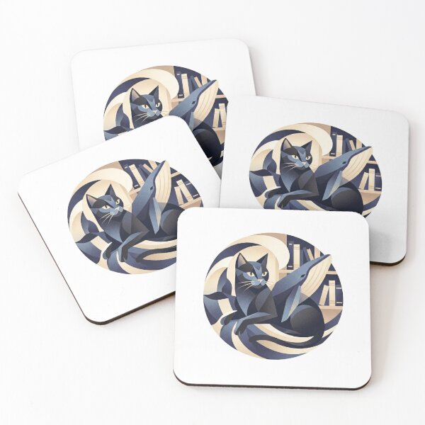 Item preview, Geometric Black Cat Tarot Book Nook Aesthetic designed and sold by TheAkyolStudio.