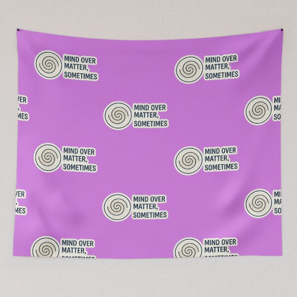 Item preview, Mind Over Matter Sometimes Funny Aesthetic Quote Sticker designed and sold by NLRartStudio.