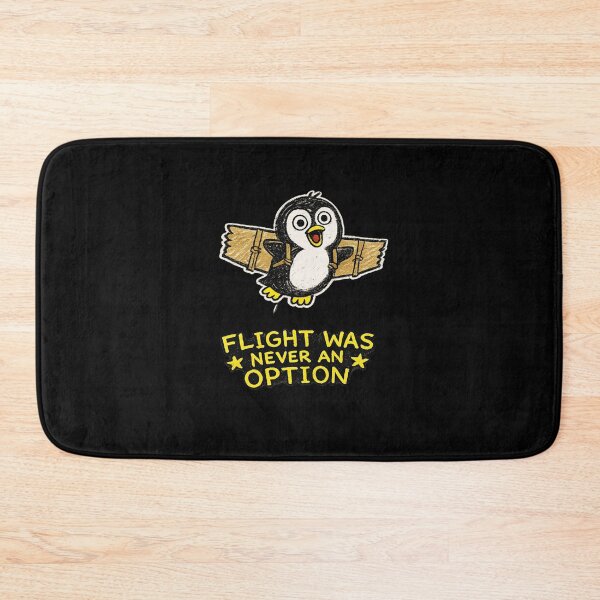 Item preview, Flight Was Never An Option Funny Penguin With Cardboard Wings Sticker designed and sold by VibeOffline Studio.