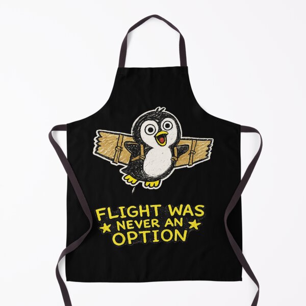Item preview, Flight Was Never An Option Funny Penguin With Cardboard Wings Sticker designed and sold by VibeOffline Studio.