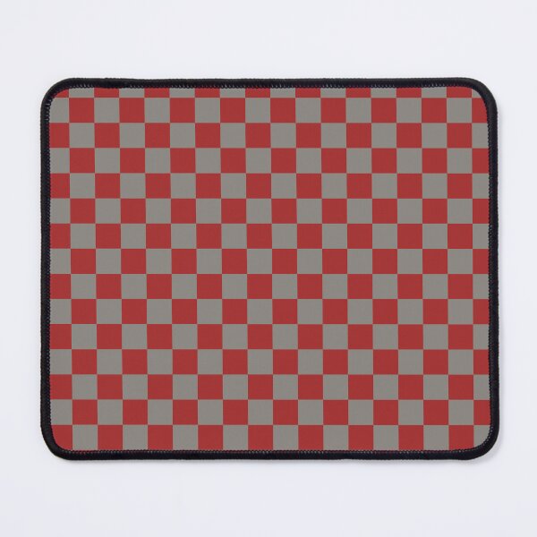 Item preview, metallic red & middle gray checkered designed and sold by Mint + Midnight.