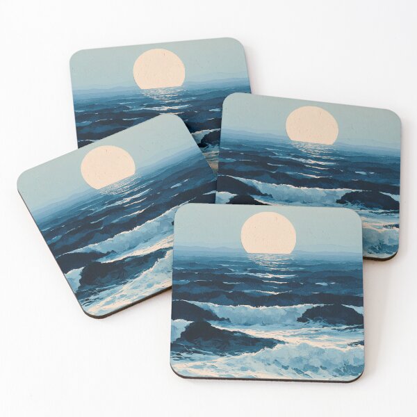 Item preview, Moonlit Ocean — Scandinavian Coastal Art designed and sold by daila70.