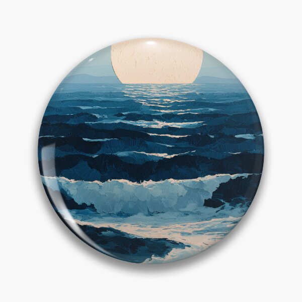 Item preview, Moonlit Ocean — Scandinavian Coastal Art designed and sold by daila70.
