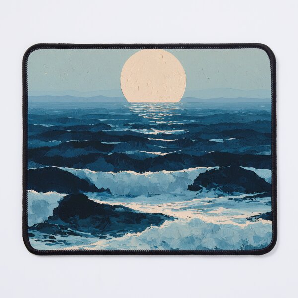 Item preview, Moonlit Ocean — Scandinavian Coastal Art designed and sold by daila70.