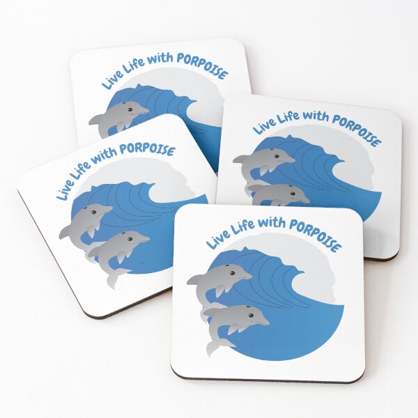 Item preview, Live Life With Porpoise Funny Dolphin Beach Pun Design designed and sold by DesignsbyDustin.