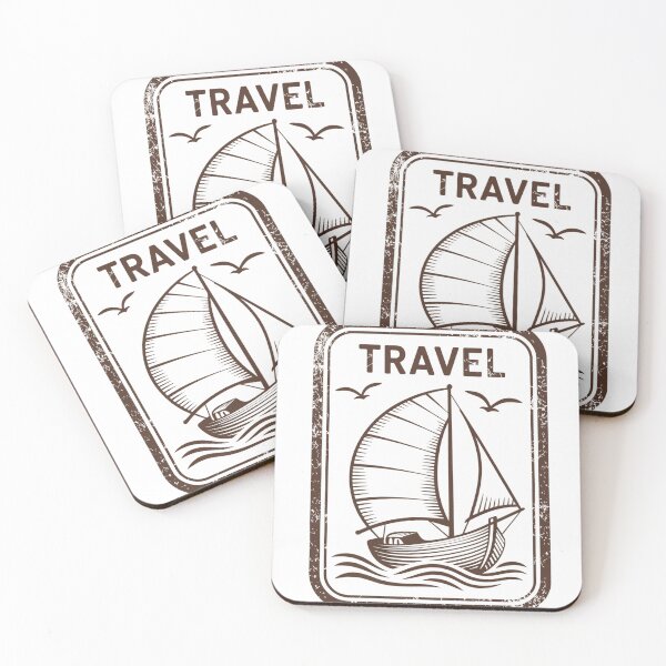 Item preview, Travel Vintage Sailboat Stamp designed and sold by Craigonart.