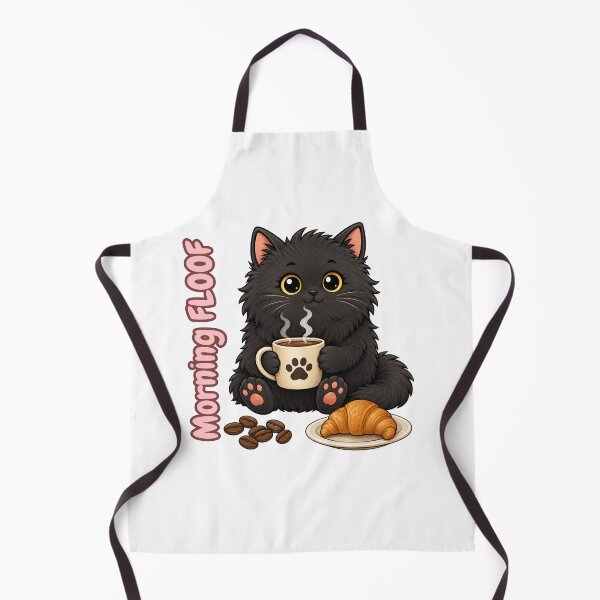 Item preview, Morning FLOOF – Cute Black Cat Coffee Lover designed and sold by lumar23.