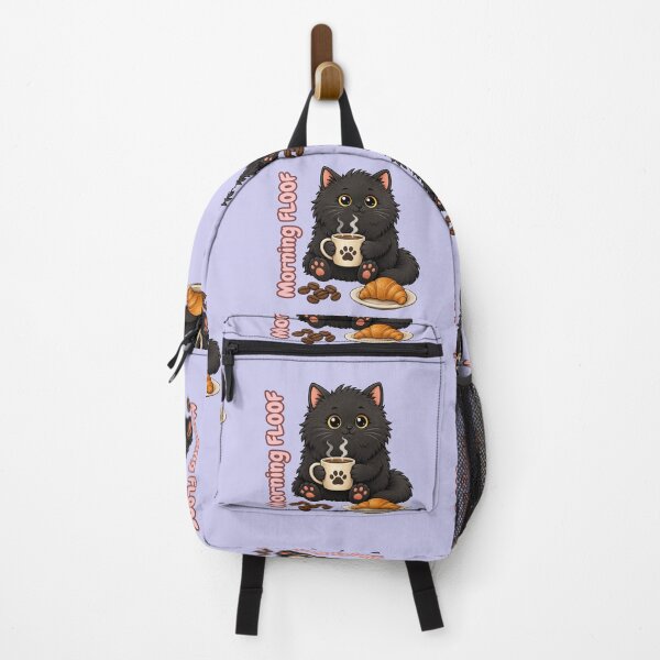 Item preview, Morning FLOOF – Cute Black Cat Coffee Lover designed and sold by lumar23.