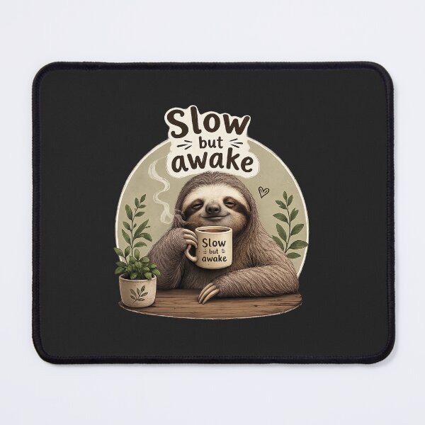 Item preview,  Slow But Awake Sloth - Funny Coffee Sloth T-Shirt Kawaii designed and sold by Arties4Bread⭐⭐⭐⭐⭐.