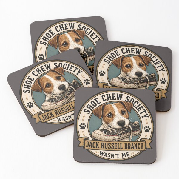 Item preview, Sociedad de mordisqueadores de zapatos - Rama Jack Russell - No fui yo/Divertido logotipo de insignia de Jack Russell designed and sold by Halejo68.