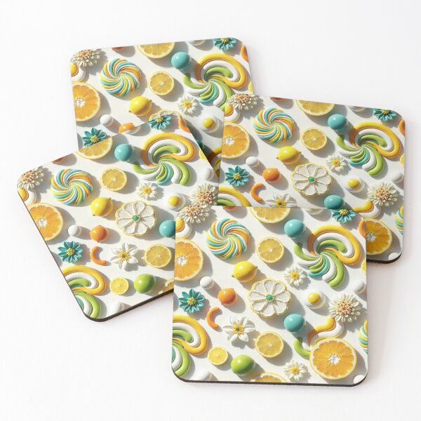 Item preview, Psychedelic Citrus Swirl Seamless Pattern designed and sold by IntelliMindDesigns.