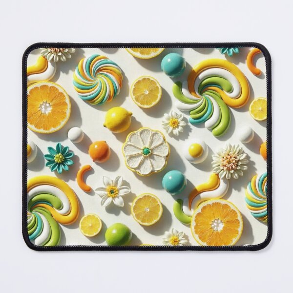 Item preview, Psychedelic Citrus Swirl Seamless Pattern designed and sold by IntelliMindDesigns.