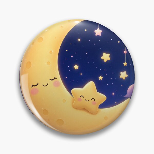 Item preview, Cute Kawaii Moon And Stars designed and sold by DaryaArtFrance.
