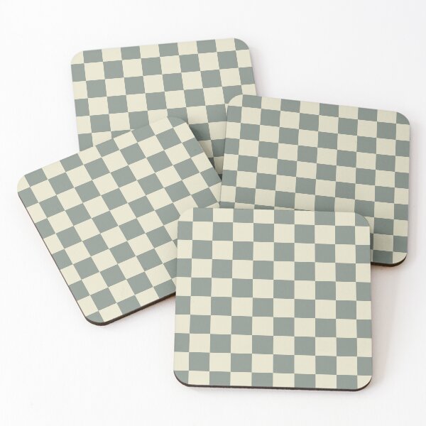 Item preview, Dolphin gray & dirty white checkered designed and sold by Mint + Midnight.